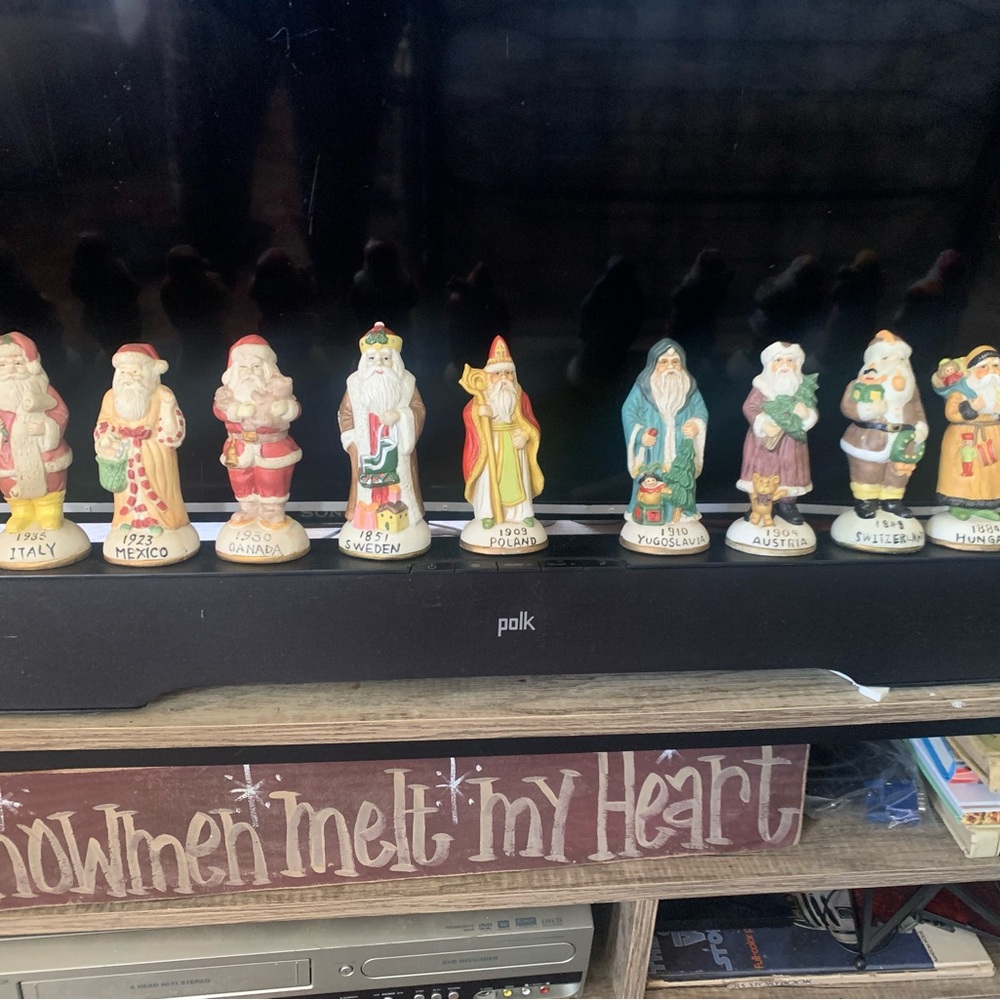 Festive Santa Figurine Collection - Multicolor